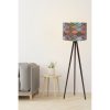 Opviq, 390FLH1126, Stylish Ethnic Floor Lamp, 145 cm Height, MDF Body, Polypropylene Cap (25 cm), E27 Socket, CE Certified | Perfect for Southwestern & Mandala Decor