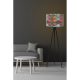 Stylish Ethnic Floor Lamp, 145 cm Height, MDF Body, Polypropylene Cap (25 cm), E27 Socket, CE Certified | Perfect for Southwestern & Mandala Decor