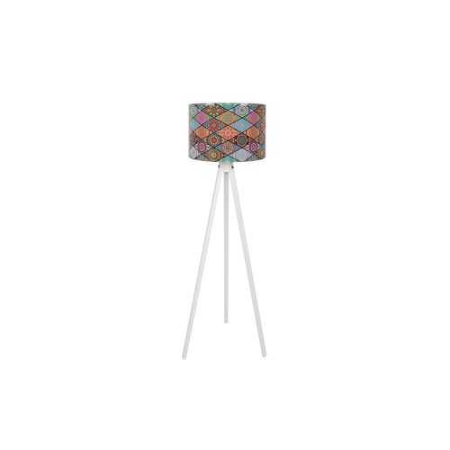 Opviq, 390FLH1128, Stylish ethnic floor lamp, 145 cm high, MDF housing, polypropylene cap (25 cm), E27 socket, CE certification | Perfect for Southwestern and Mandala decor