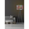 Stylish Ethnic Floor Lamp, 145 cm Height, MDF Body, Polypropylene Cap (25 cm), E27 Socket, CE Certified | Perfect for Southwestern & Mandala Decor