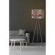 Stylish Ethnic Floor Lamp, 145 cm Height, MDF Body, Polypropylene Cap (25 cm), E27 Socket, CE Certified | Perfect for Southwestern & Mandala Decor