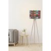 Opviq, 390FLH1130, Stylish Ethnic Floor Lamp, 145 cm Height, MDF Body, Polypropylene Cap (25 cm), E27 Socket, CE Certified | Perfect for Southwestern & Mandala Decor
