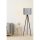 Scandinavian Floor Lamp, Grey & Walnut, 145 cm Height | MDF Body, E27 Socket, 40W Max | Stylish Design with 200 cm Cable & On/Off Switch | CE Certified