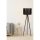 Stylish Floor Lamp, Black & Walnut, 145 cm Height | MDF Body, E27 Socket, 40W Max | Industrial Scandinavian Design, CE Certified, On/Off Switch