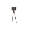 Stylish Floor Lamp, Black & Walnut, 145 cm Height | MDF Body, E27 Socket, 40W Max | Industrial Scandinavian Design, CE Certified, On/Off Switch