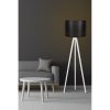 Scandinavian Floor Lamp, Black & White, 145 cm Height | MDF Body, E27 Socket, 40W Max | Stylish Design with On/Off Switch, CE Certified