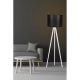 Scandinavian Floor Lamp, Black & White, 145 cm Height | MDF Body, E27 Socket, 40W Max | Stylish Design with On/Off Switch, CE Certified