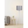 Scandinavian Floor Lamp, Grey & White, 145 cm Height | MDF Body, E27 Socket, 40W Max | Stylish Design with 200 cm Cable & On/Off Switch | CE Certified