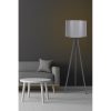 Scandinavian Floor Lamp, Grey MDF Body, 145 cm Height, E27 Socket, 40W Max, 200 cm Cable, Stylish Design for Modern Living Spaces, CE Certified