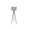 Scandinavian Floor Lamp, Grey MDF Body, 145 cm Height, E27 Socket, 40W Max, 200 cm Cable, Stylish Design for Modern Living Spaces, CE Certified