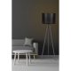 Industrial Scandinavian Floor Lamp, Black & Grey, 145 cm Height | MDF Body, Polypropylene Cap, E27 Socket, CE Certified | Stylish Lighting for Modern Spaces