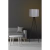 Scandinavian Floor Lamp, Black & Grey, 145 cm Height | MDF Body, Polypropylene Cap, E27 Socket, 200 cm Cable | Stylish Lighting for Modern Spaces