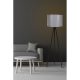 Scandinavian Floor Lamp, Black & Grey, 145 cm Height | MDF Body, Polypropylene Cap, E27 Socket, 200 cm Cable | Stylish Lighting for Modern Spaces