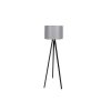 Scandinavian Floor Lamp, Black & Grey, 145 cm Height | MDF Body, Polypropylene Cap, E27 Socket, 200 cm Cable | Stylish Lighting for Modern Spaces