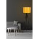 Scandinavian Floor Lamp, Yellow & Black, 145 cm Height | MDF Body, E27 Socket, 40W Max | Stylish Design with On/Off Switch, Perfect for Modern Spaces