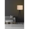 Scandinavian Floor Lamp, Cream & Black, 145 cm Height | MDF Body, E27 Socket, 40W Max | Stylish Design with On/Off Switch, Perfect for Modern Spaces