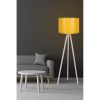 Scandinavian Floor Lamp, Cream & Yellow, 145 cm Height | MDF Body, E27 Socket, 40W Max, 200 cm Cable, Stylish Design for Modern Living Spaces