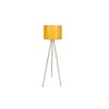 Scandinavian Floor Lamp, Cream & Yellow, 145 cm Height | MDF Body, E27 Socket, 40W Max, 200 cm Cable, Stylish Design for Modern Living Spaces