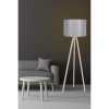 Scandinavian Floor Lamp, Cream & Grey, 145 cm Height | MDF Body, E27 Socket, 40W Max | Stylish Design with On/Off Switch, Perfect for Modern Spaces