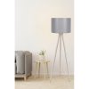 Scandinavian Floor Lamp, Cream & Grey, 145 cm Height | MDF Body, E27 Socket, 40W Max | Stylish Design with On/Off Switch, Perfect for Modern Spaces