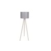Scandinavian Floor Lamp, Cream & Grey, 145 cm Height | MDF Body, E27 Socket, 40W Max | Stylish Design with On/Off Switch, Perfect for Modern Spaces