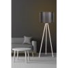 Scandinavian Floor Lamp, Black & Cream, 145 cm Height | MDF Body, E27 Socket, 200 cm Cable, Stylish Design for Modern Living Spaces | CE Certified