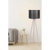 Scandinavian Floor Lamp, Black & Cream, 145 cm Height | MDF Body, E27 Socket, 200 cm Cable, Stylish Design for Modern Living Spaces | CE Certified