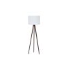 Scandinavian Floor Lamp, White & Walnut, 145 cm Height | MDF Body, E27 Socket, 40W Max | Stylish Design with On/Off Switch, Perfect for Modern Spaces