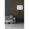 Scandinavian Floor Lamp, Black & White, 145 cm Height | MDF Body, Polypropylene Cap, E27 Socket, 200 cm Cable | Stylish & Functional Lighting for Modern Spaces