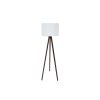Scandinavian Floor Lamp, Black & White, 145 cm Height | MDF Body, Polypropylene Cap, E27 Socket, 200 cm Cable | Stylish & Functional Lighting for Modern Spaces
