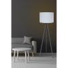 Scandinavian Floor Lamp, White & Grey, 145 cm Height | MDF Body, E27 Socket, 40W Max | Stylish Design with On/Off Switch, Perfect for Modern Spaces