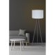 Scandinavian Floor Lamp, White & Grey, 145 cm Height | MDF Body, E27 Socket, 40W Max | Stylish Design with On/Off Switch, Perfect for Modern Spaces