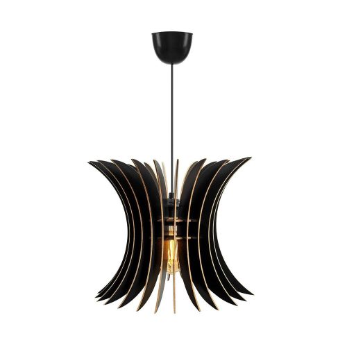 Opviq, 390FLH1516, Elegant black large-wing chandelier, adjustable height 65 cm, MDF housing, E27 socket Max 40W | Scandinavian design for modern spaces