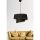 Opviq, 390FLH1627, Scandinavian Chandelier, Gold & Black, Metal Body, 70 cm Height, Fabric Cap (32 x 32 cm, 20 cm Height), CE Certified, E27 Max 40W | Elegant Lighting for Modern Spaces