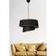 Scandinavian Chandelier, Gold & Black, Metal Body, 70 cm Height, Fabric Cap (32 x 32 cm, 20 cm Height), CE Certified, E27 Max 40W | Elegant Lighting for Modern Spaces
