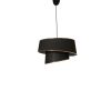 Scandinavian Chandelier, Gold & Black, Metal Body, 70 cm Height, Fabric Cap (32 x 32 cm, 20 cm Height), CE Certified, E27 Max 40W | Elegant Lighting for Modern Spaces