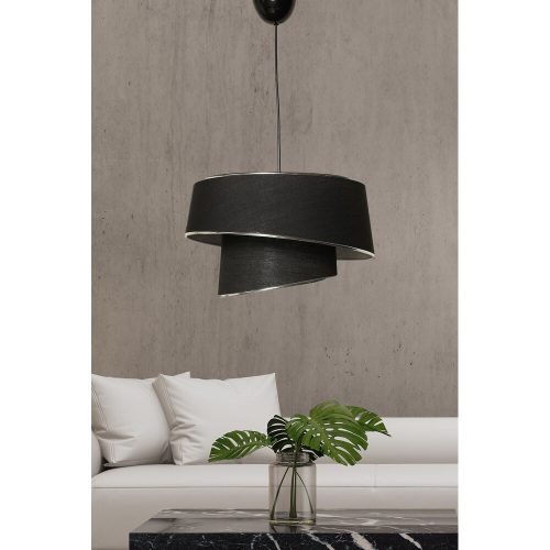 Elegant Scandinavian Chandelier, Metal Body, Silver & Black, 70 cm Height, CE Certified, E27 Socket Max 40W, Stylish Lighting for Modern Spaces