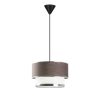 Stylish Chandelier with Metal Body, Anthracite & Silver, 65 cm Height | CE Certified, E27 Socket, 30 cm Diameter Cotton Cap | Perfect for Modern Decor