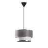 Stylish Metal Chandelier, Grey & Silver, 65 cm Height | CE Certified, E27 Socket, 30 cm Diameter Cotton Cap | Perfect for Modern Living Spaces