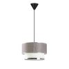 Stylish Metal Chandelier, Grey & Silver, 65 cm Height | CE Certified, E27 Socket, 30 cm Diameter Cotton Cap | Perfect for Modern Living Spaces