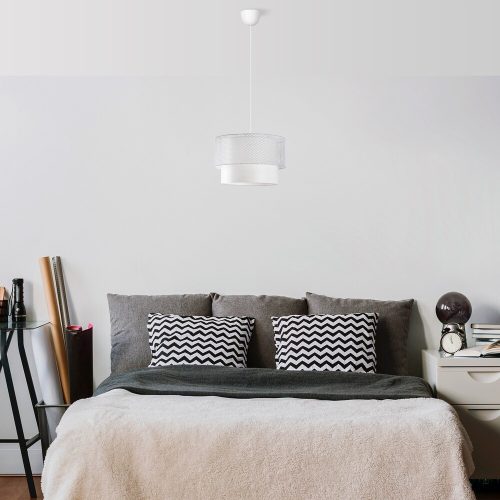 Elegant White Chandelier, Metal Body, 65 cm Height, CE Certified, E27 Socket Max 40W, Stylish Lighting for Modern Home Décor & Spaces