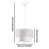 Elegant White Chandelier, Metal Body, 65 cm Height, CE Certified, E27 Socket Max 40W, Stylish Lighting for Modern Home Décor & Spaces