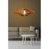 Elegant Scandinavian Big Angel Chandelier, Walnut Color, 22 cm Cap Length, 59 cm Diameter, Adjustable Cable, E27 Socket, Max 40W | Stylish Lighting for Modern Spaces