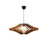 Elegant Scandinavian Big Angel Chandelier, Walnut Color, 22 cm Cap Length, 59 cm Diameter, Adjustable Cable, E27 Socket, Max 40W | Stylish Lighting for Modern Spaces