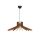 Elegant Boomerang Chandelier, Walnut MDF Body, 20 cm Height, 59 cm Diameter, Adjustable Cable, E27 Socket Max 40W | Perfect for Modern Spaces