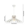 Elegant Boomerang Chandelier, White MDF Body, 20 cm Height, 59 cm Diameter, Adjustable Cable, E27 Socket Max 40W | Perfect for Modern Spaces