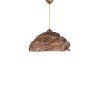 Elegant Wooden Chandelier with Imitation Bamboo Cap, Antiquation Finish, 65 cm Height, CE Certified, E27 Socket, Perfect for Stylish Home Décor