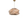 Elegant Beige Chandelier with Wooden Body & Imitation Bamboo Cap, 65 cm Total Height, CE Certified, E27 Socket, Perfect for Modern Decor
