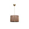 Elegant Chandelier with Wooden Body & Imitation Bamboo Cap, Antiquation Color, 30x30 cm Cap, 70 cm Total Height, CE Certified, E27 Socket, Max 40W