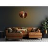 Elegant Walnut Big Sphere Chandelier, 70 cm Height, Adjustable Cable, E27 Socket, Scandinavian Design | MDF Body, Perfect for Modern Spaces